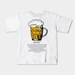 Freshly drafted and foaming beer with definition (vers. 1) Kids T-Shirt